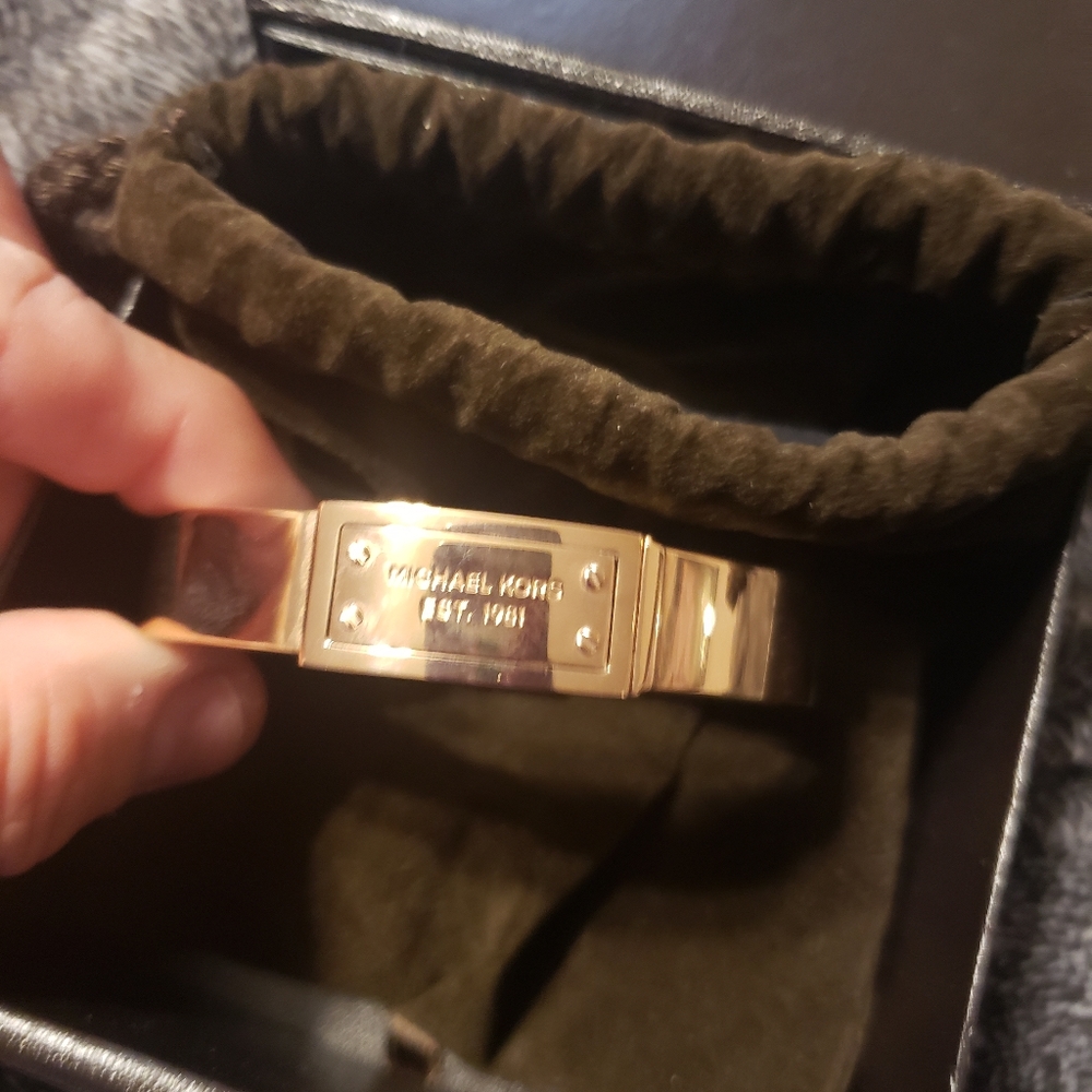 Michael Kors cuff bracelet in gold